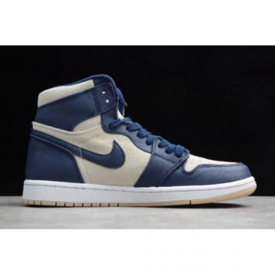 Nike Air Jordan 1 Retro High Premium Midnight Lacivert Basketbol Ayakkabısı Türkiye - B6XUHPBV